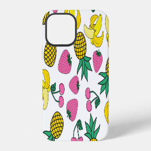 Funda Para iPhone 12 Fiesta de la fruta: plátanos, piñas, fresas