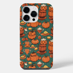Funda Para iPhone 14 Pro Max Fiesta de Otoño de Calabaza Espeluznante