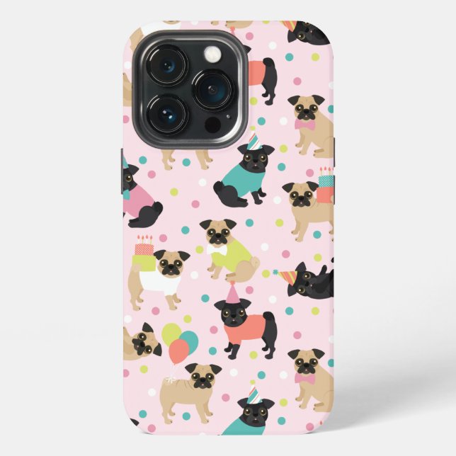 Funda Para iPhone Fiesta de Pug (Reverso )