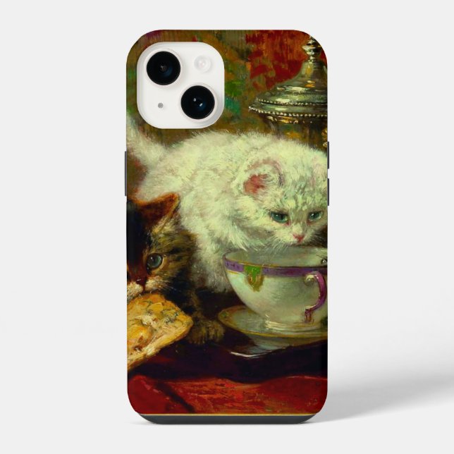 Funda Para iPhone Fiesta del Té de Gatitos (Reverso )