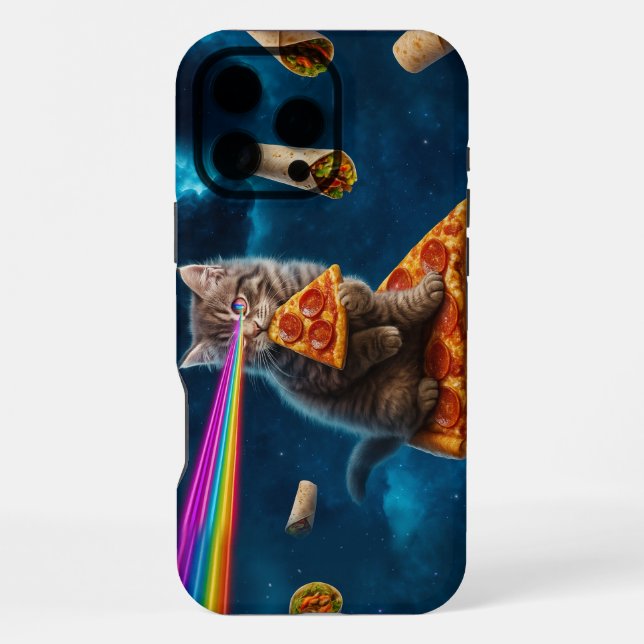 Funda Para iPhone Fiesta Pizza Cat Láser (Reverso )