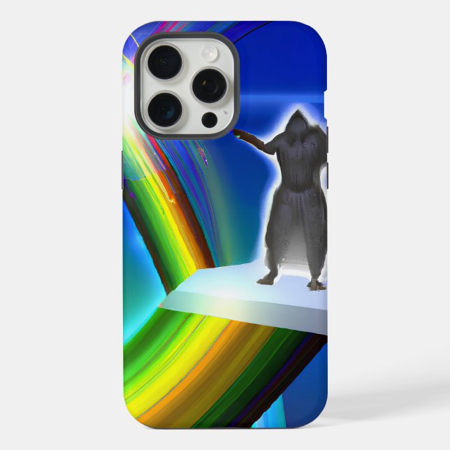 Funda Para iPhone Figura de misterio en el Stargate interdimensional (Reverso )