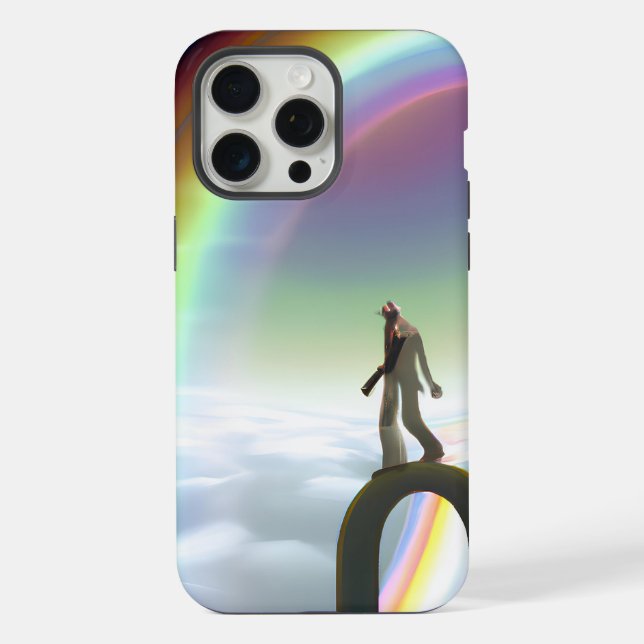 Funda Para iPhone Figura de misterio en el Stargate interdimensional (Reverso )