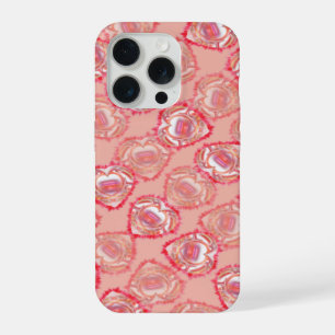 Filas diagonales rosadas de corazones con bordes d