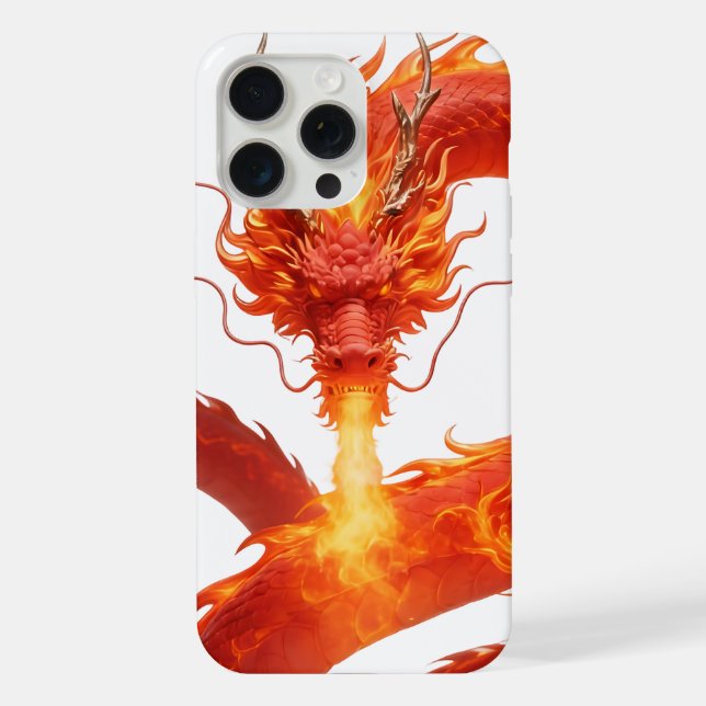 Funda Para iPhone Fire Dragon Fantasy Art Design, Mythical Creature  (Reverso )