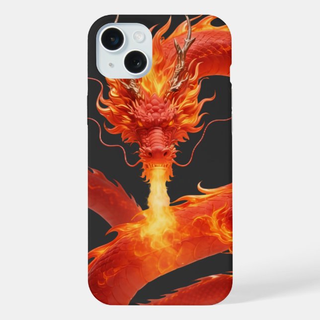 Funda Para iPhone Fire Dragon Fantasy Art Design, Mythical Creature  (Reverso )