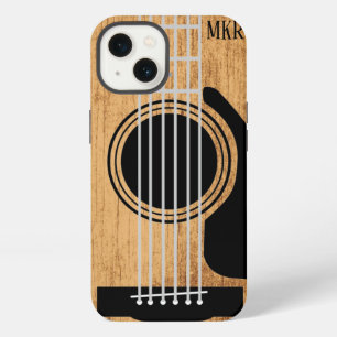 Firma de guitarra de madera envejecida