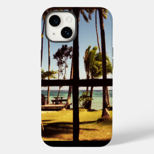 Funda Para iPhone 14 Fiyi Beach Scene iphcna tropical