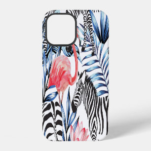 Funda Para iPhone 12 Flalia tropical: paraíso de cebra flamenca
