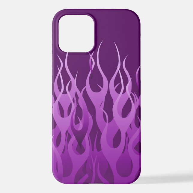 Funda Para iPhone Flames de Carreras púrpura de Guay (Reverso )