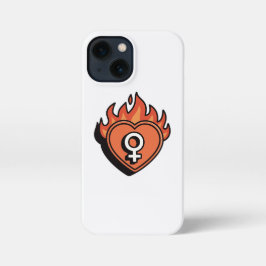Funda Para iPhone 13 Mini Flaming Heart Feminist Symbol iPhone 13 Mini Case