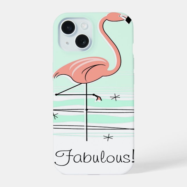 Funda para iPhone Flamingo Aqua '¡Fabuloso!' (Reverso )
