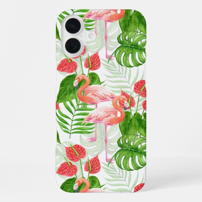 Funda Para iPhone Flamingo garden (Reverso )