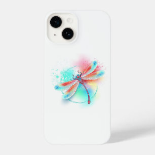 Funda Para iPhone 14 Fléon roja sobre fondo acuarela