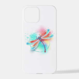 Funda Para iPhone 12 Pro Fléon roja sobre fondo acuarela