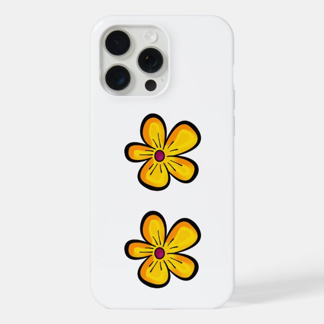 Funda Para iPhone Flor amarilla (Reverso )