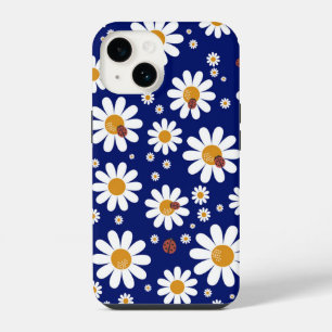 Funda Para iPhone 14 Flor azul de margarita iPhone 14 Funda-mate