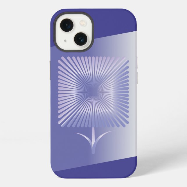 Funda Para iPhone Flor cuadrada violeta (Reverso )
