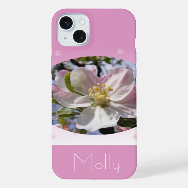 Funda Para iPhone Flor de Flor de Manzana (Reverso )