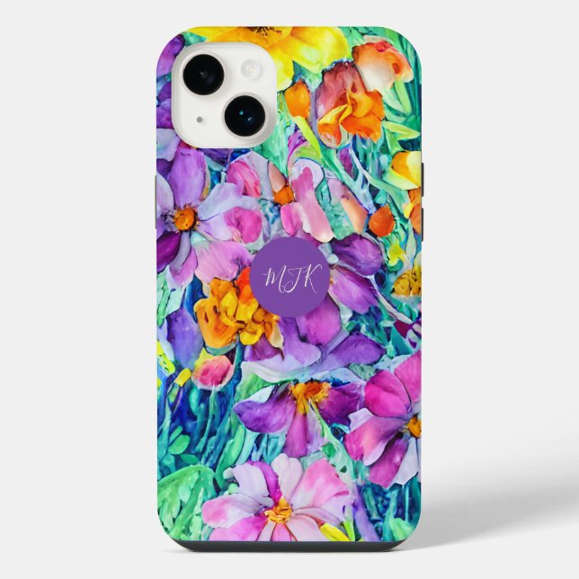 Funda Para iPhone Flor de flores silvestres (Reverso)