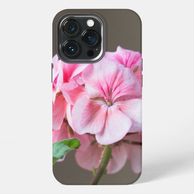 Funda Para iPhone Flor de geranio rosa (Reverso )