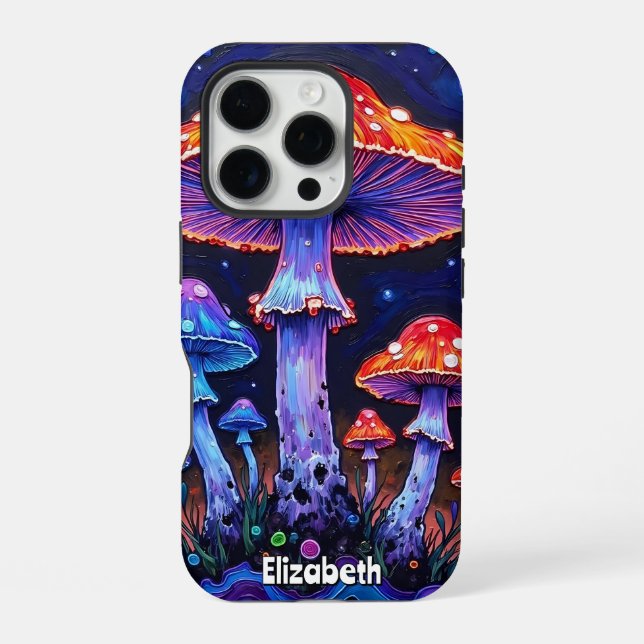 Funda Para iPhone Flor de hongo etérea (Reverso )