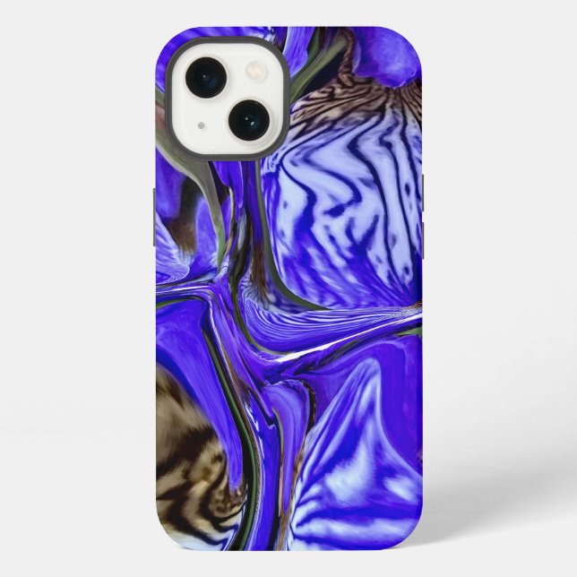 Funda Para iPhone Flor de iris púrpura (Reverso )