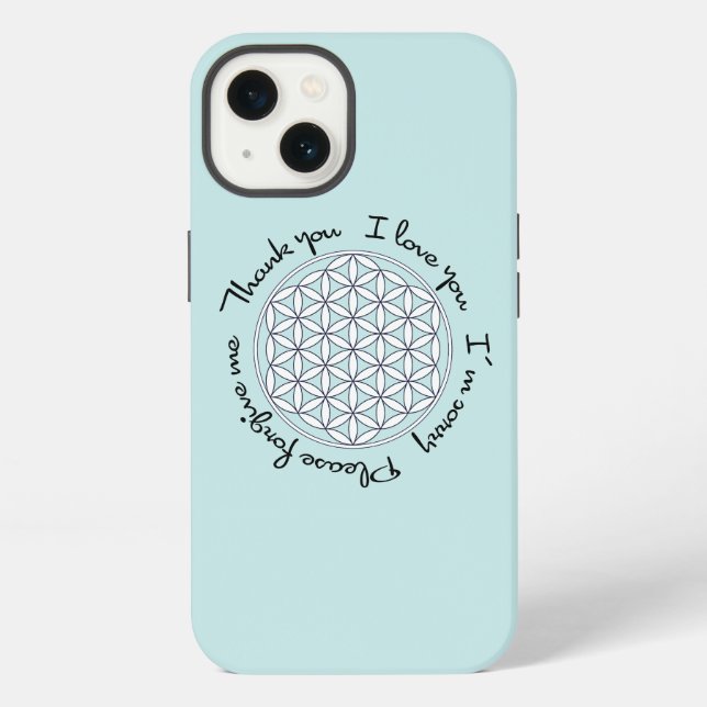 Funda Para iPhone Flor de la Vida Ho'oponopono (Reverso )