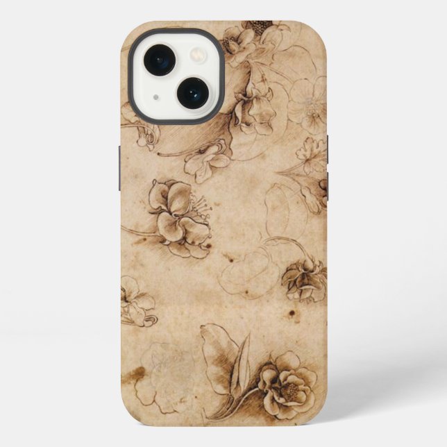 Funda para iPhone Flor de Leonardo Da Vinci (Reverso )