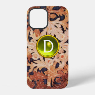 FUNDA PARA iPhone 12 FLOR DE MARGARITA EN MONOGRAMA DE GEM GEMELA AMARI