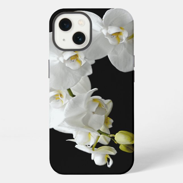 Funda Para iPhone Flor de orquídeas blancas (Reverso )
