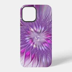 Funda Para iPhone 12 Flor de pasión abstracta fractal rosa púrpura