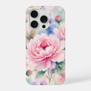 Flor de peonía acuarela