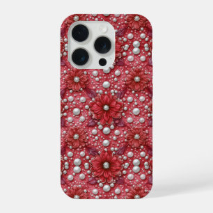 Flor de Perla Floral Carmesí 🌸 Flores Rojas Elega