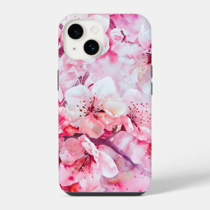 Funda Para iPhone 14 Flor de Pétalo Rosa Suave Vintage