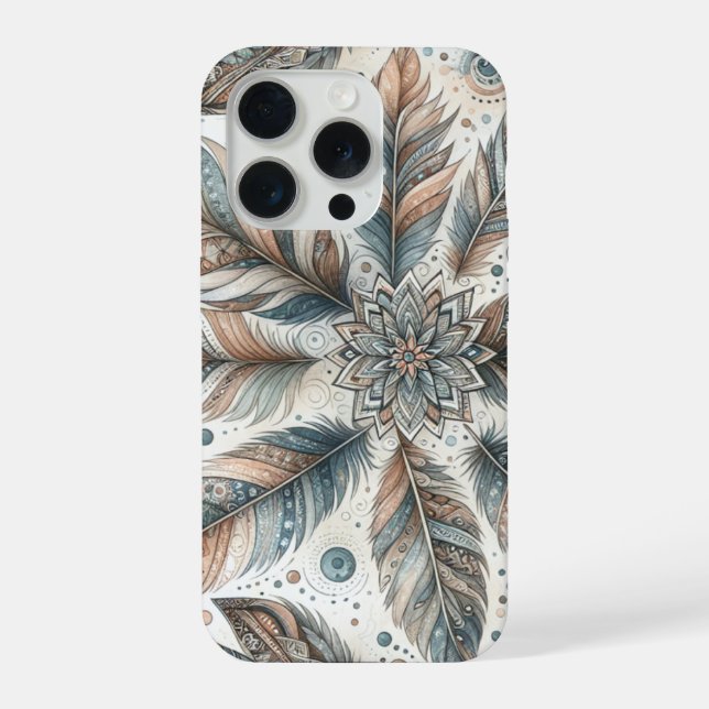 Funda Para iPhone Flor Emplumada (Reverso )