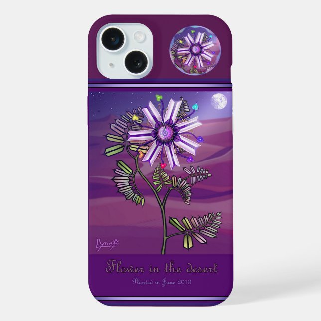 Funda Para iPhone Flor en el Desierto (Reverso )