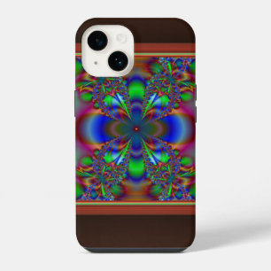 Funda Para iPhone 14 Flor Fractal en Múltiples Colores