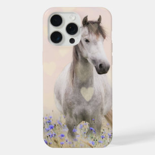 Flor púrpura de caballo blanco suave