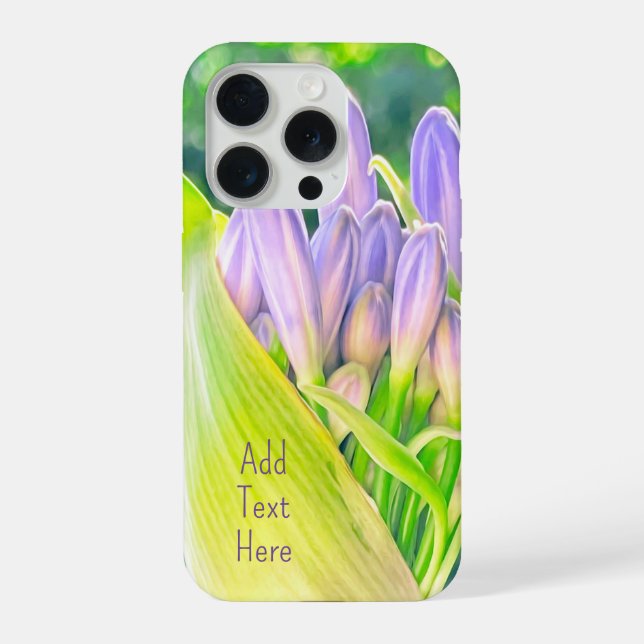 Funda Para iPhone Flor Púrpura - Lirio del Nilo (Reverso )