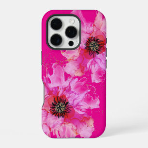 Funda Para iPhone 16 Pro Flor rosa brillante