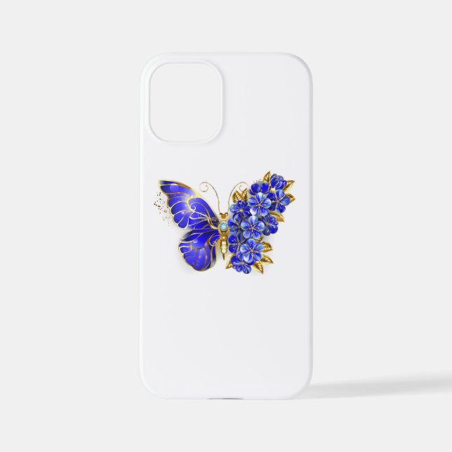 Funda Para iPhone Flor Sapphire Mariposa (Reverso )