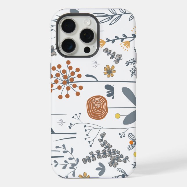 Funda Para iPhone Flor silvestre abstracta (Reverso )