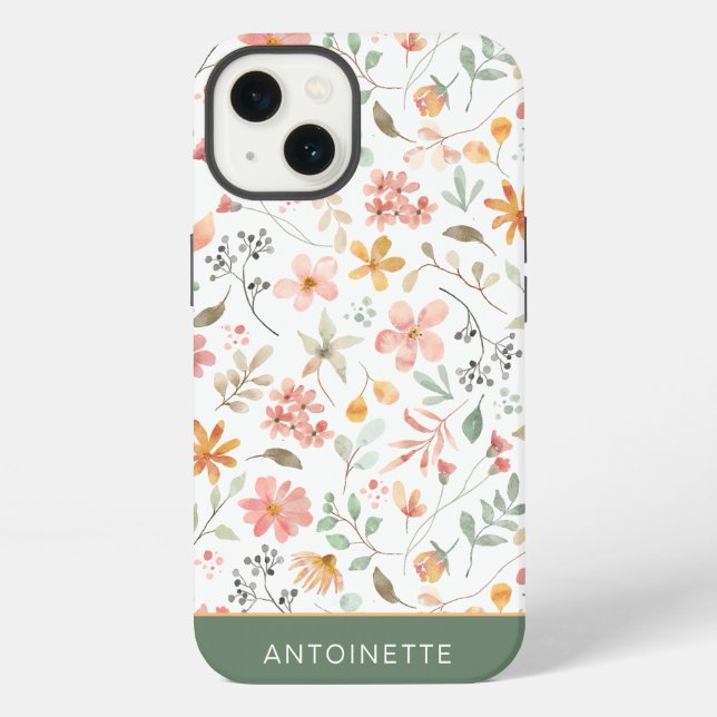 Funda Para iPhone Flor Silvestre Rosa (Reverso )