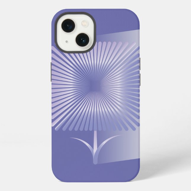 Funda Para iPhone Flor violeta cuadrada (Reverso )