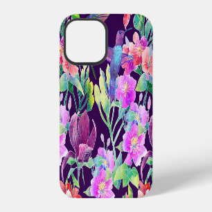 Funda Para iPhone 12 Flora y fauna exóticas: patrón sin foco