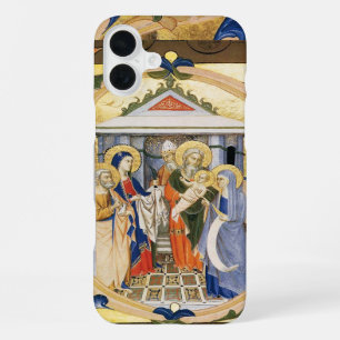 FUNDA PARA iPhone 16 PLUS FLORAL ANTIGUA NATIVIDAD PARCHE DE NAVIDAD