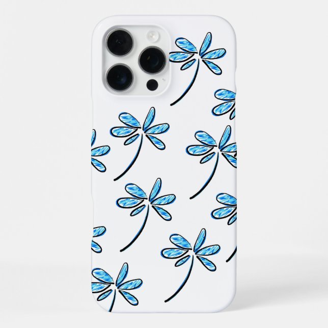 Funda Para iPhone floral azul (Reverso )