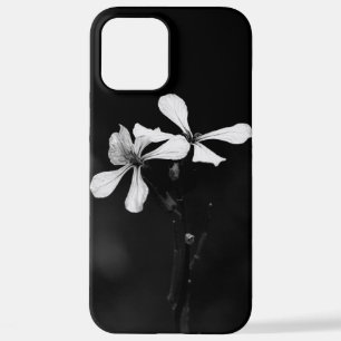 Funda Para iPhone 12 Pro Max floral blanca y negra mínima