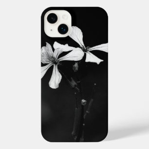 Funda Para iPhone 14 Plus floral blanca y negra mínima